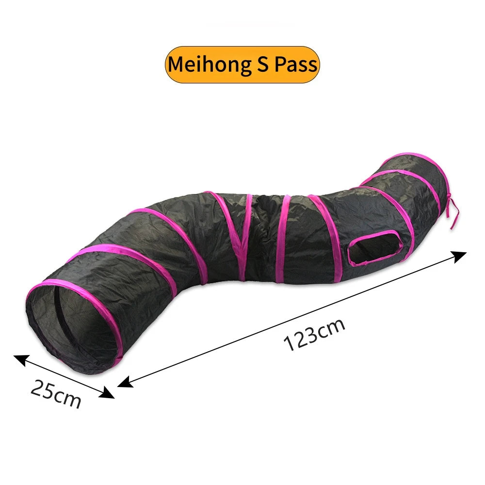 Cat S T Pass Foldable Play Tunnel Indoors Cats Toy