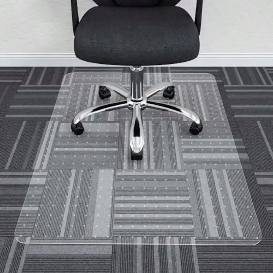 Office Chair Mat For Carpets Clear PVC Backed Studded Floor