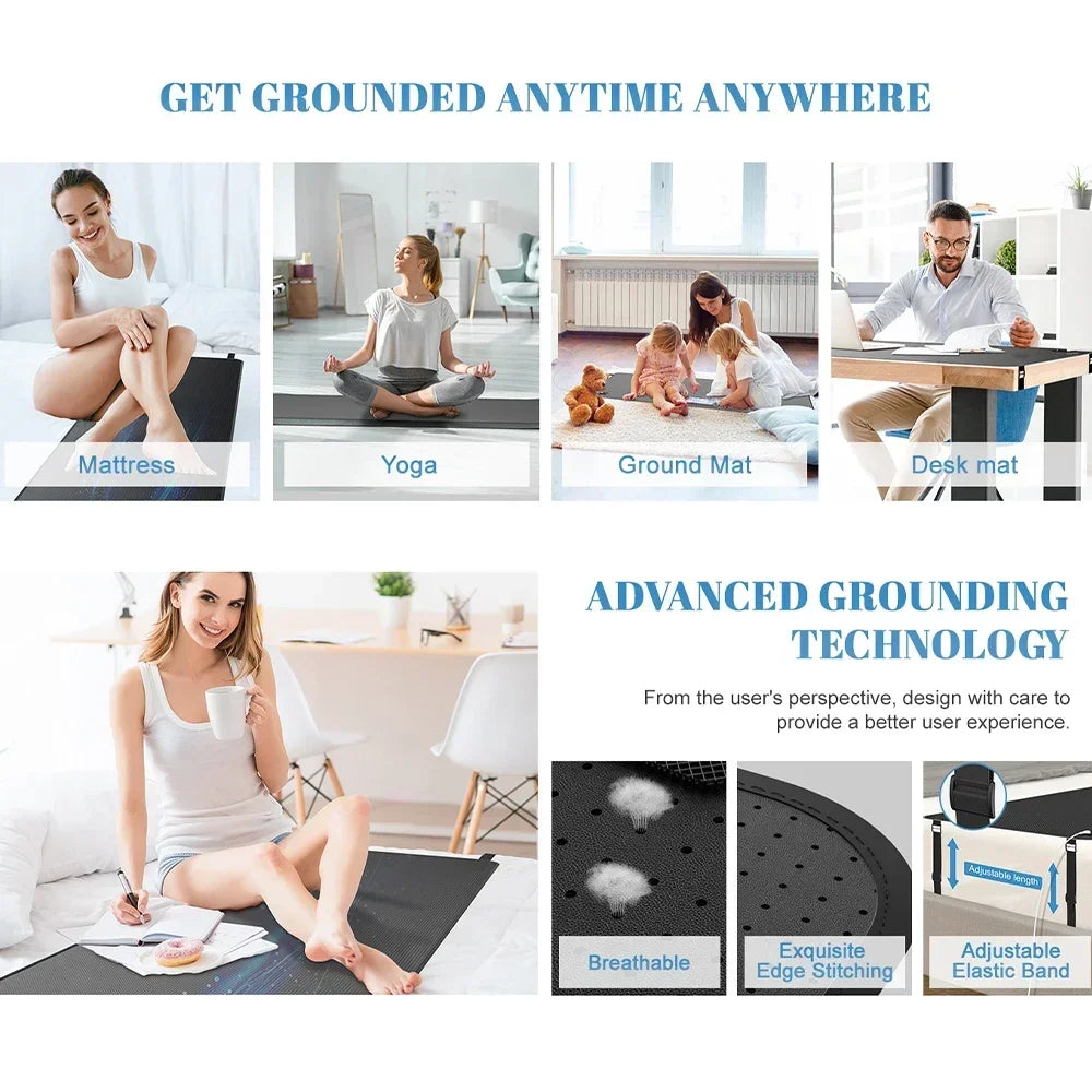 Grounding Mattress Conductive Earthing Sleep Mat For Anti Static Rest