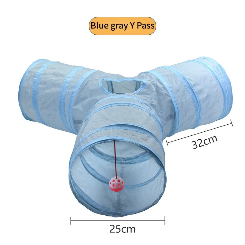 Cat S T Pass Foldable Play Tunnel Indoors Cats Toy