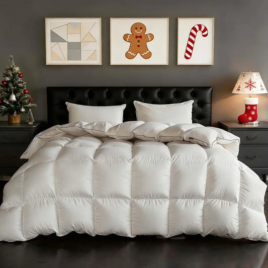 All Season Goose Down Fiber Comforter Cotton Duvet Insert