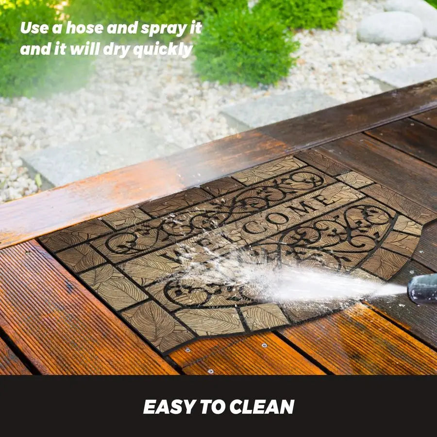 Heavy Duty Welcome Door Mats Outdoor Non Slip Rubber Backing