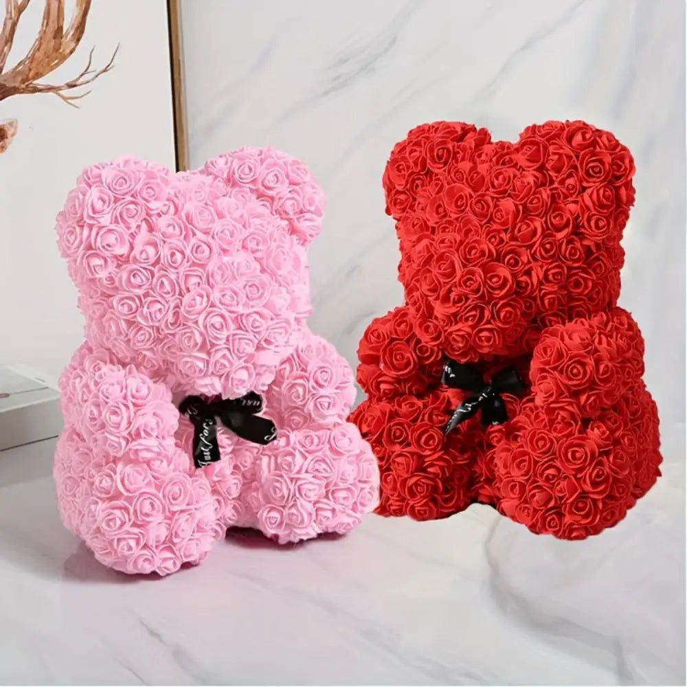 1Pc Artificial Foam Rose Bear, Romantic Rose Flower Bear Perfect for Valentine's Day, Mother's Day, Anniversary & Birthday Gifts