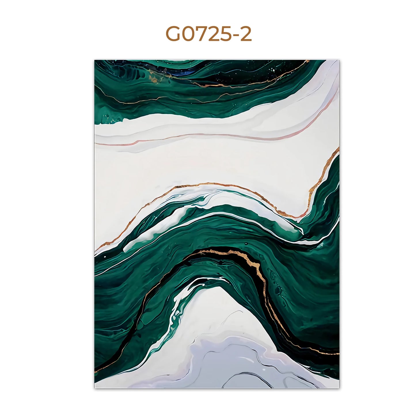 Modern Marble Abstract Green Lines Gold Foil Light Luxury Nordic Wall Art Canvas Painting Posters Picture Living Room Home Decor