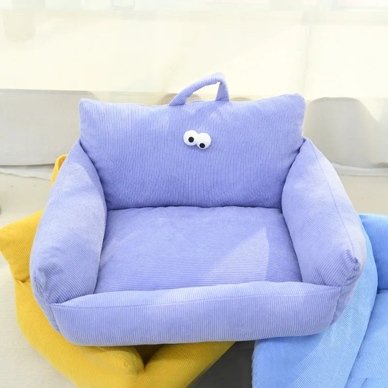 NONECN Puppy Winter Dog Bed Linen Sofa Kennel Nest