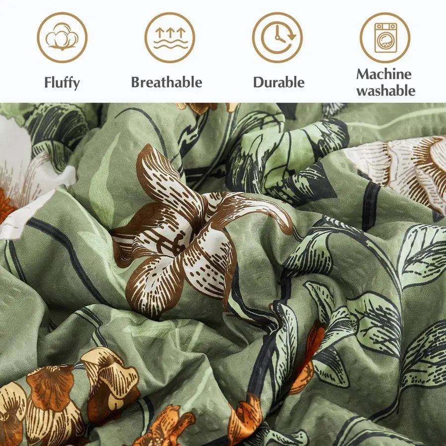 Floral Butterfly Comforter Set 7-Piece With Sheets And Pillowcases