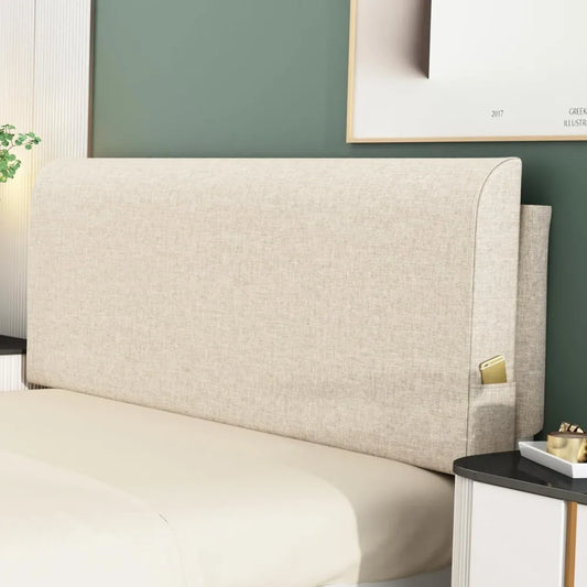 MKDK Upholstered Wall Mounted Headboard With Removable Washable Linen Cover