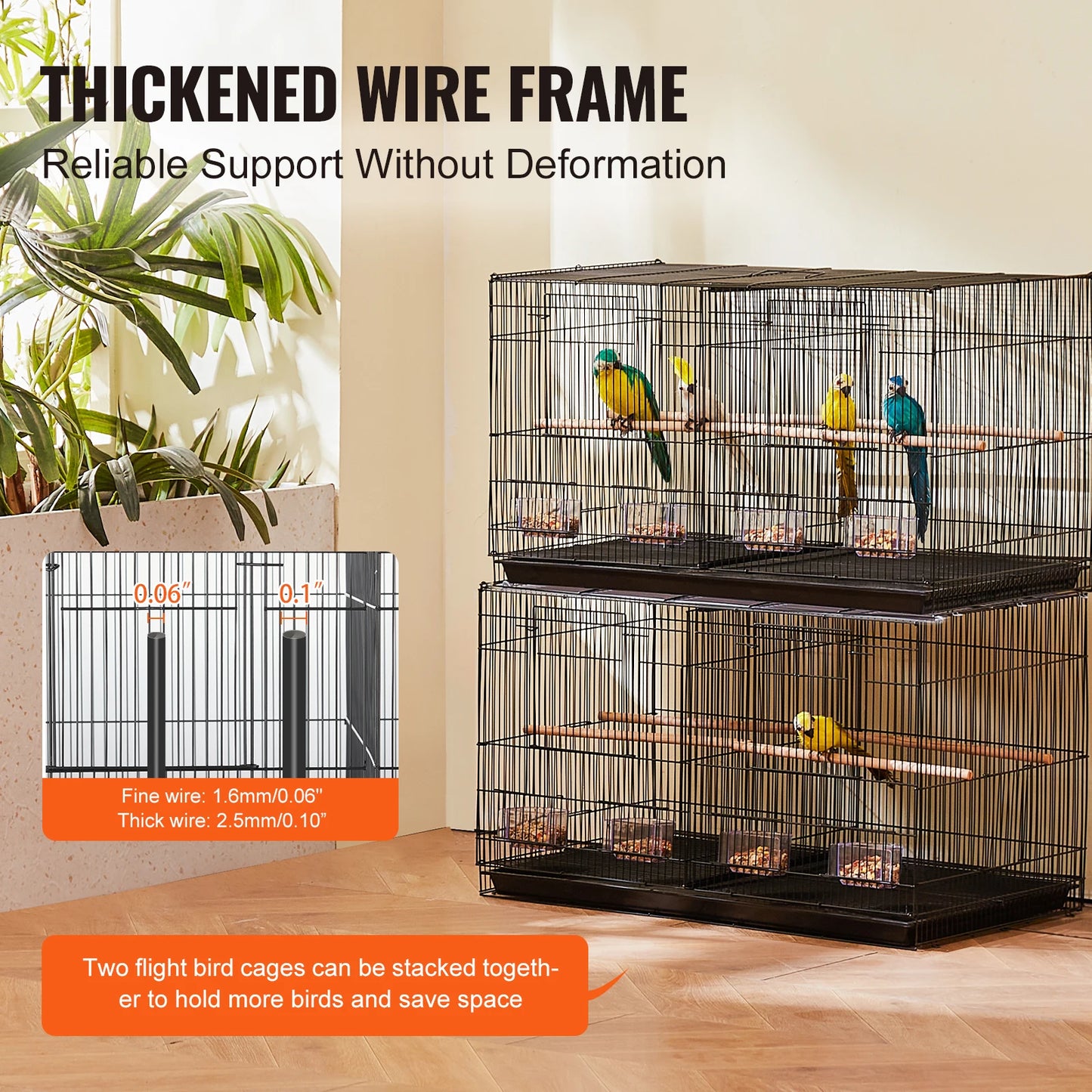 SucceBuy Flight Bird Cage Divider For Small Birds Travel