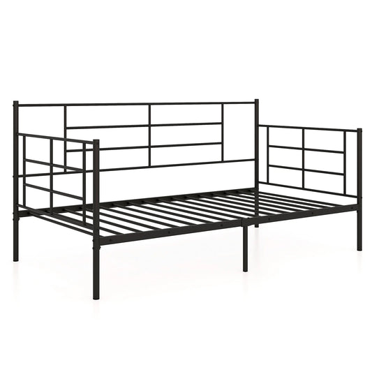 HOMASIS Heavy Duty Metal Daybed Sofa Bed Frame Mattress Foundation