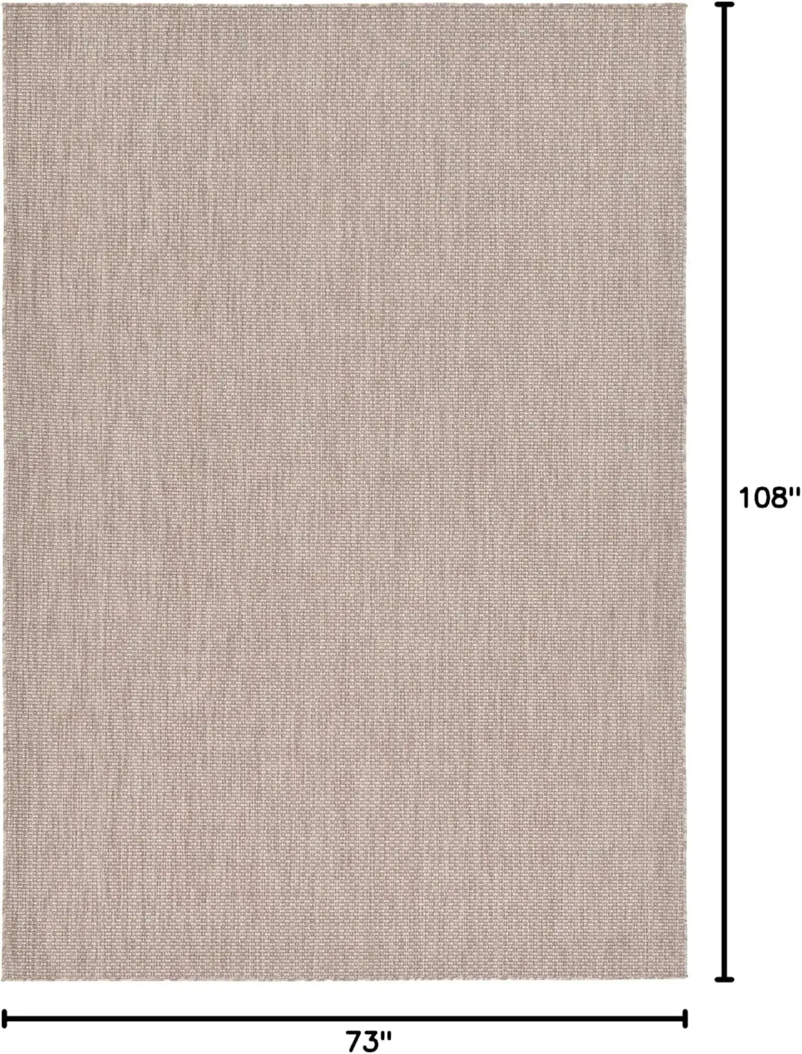 Casual Transitional Heathered Indoor Outdoor Flatweave Area Rug