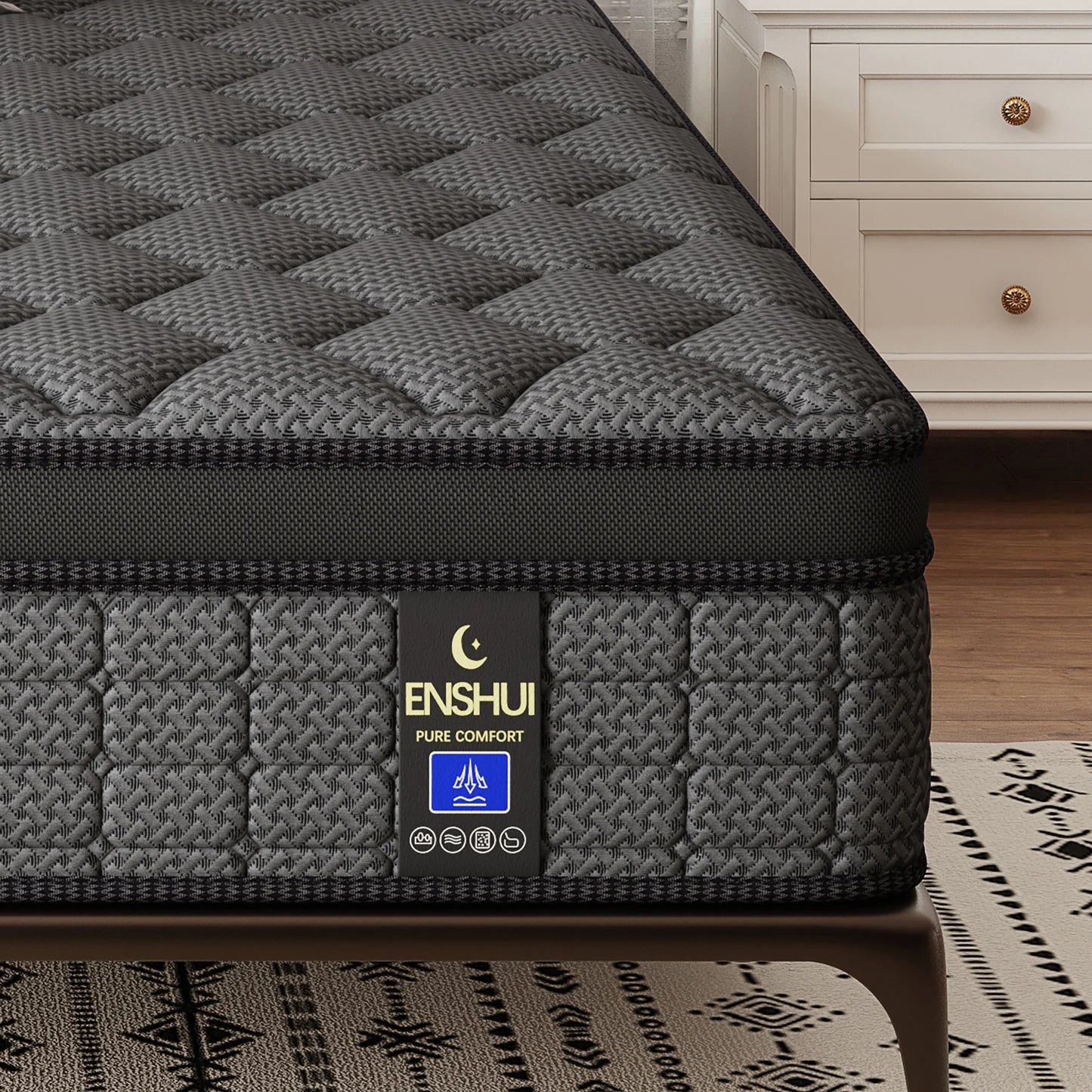 NONECN Gel Memory Foam Hybrid Pocket Spring Mattress