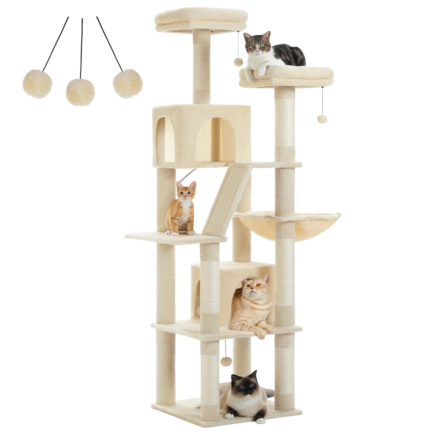 PAWZ Road Cat Tree For Indoor Cats Plush Scratching Condo