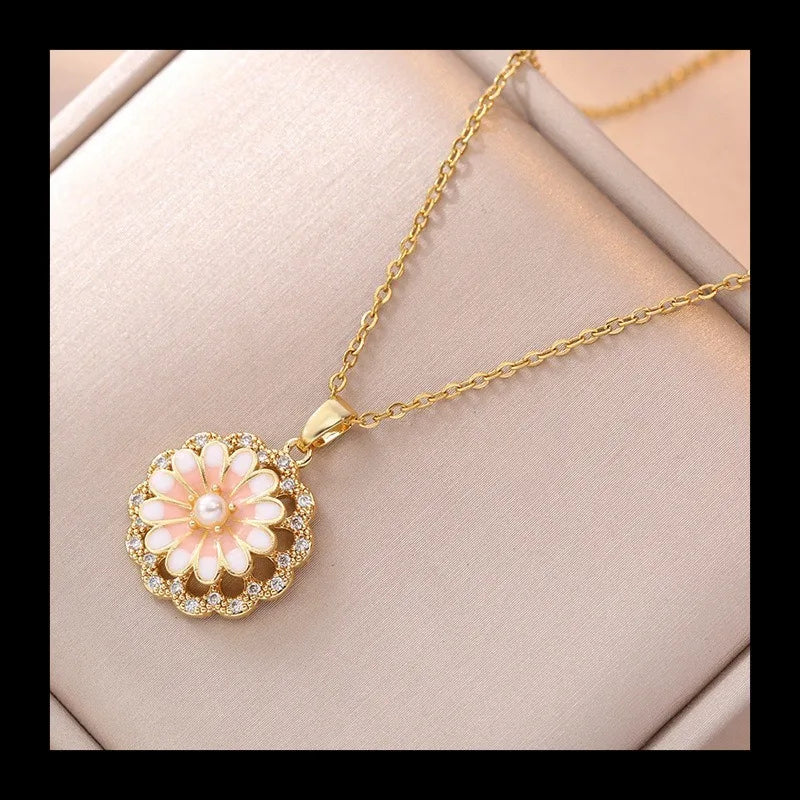 NONECN Zircon Moon Butterfly Necklace Collarbone Chain