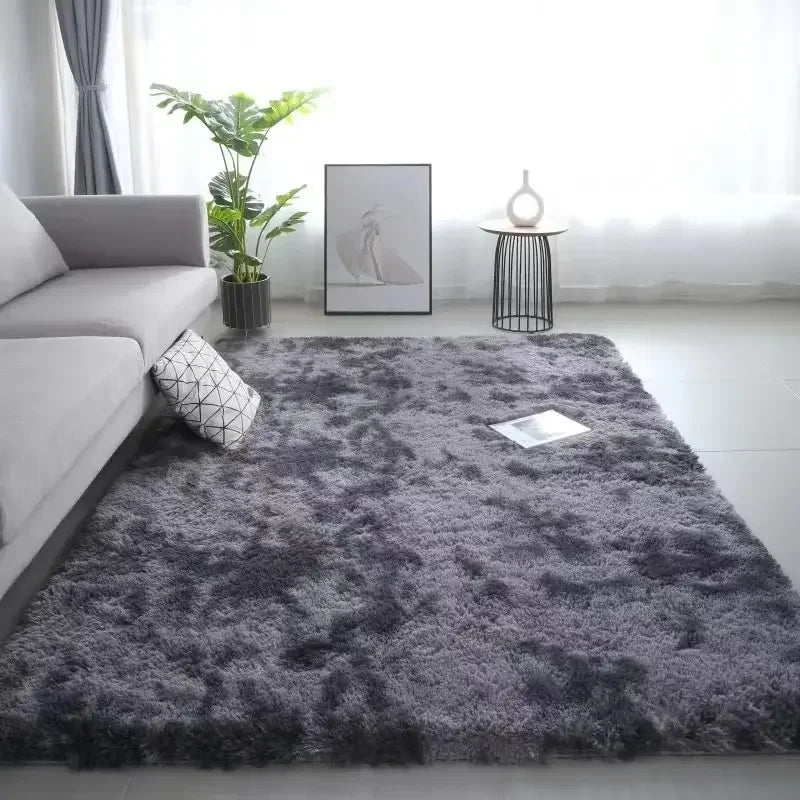 Gradient Polyester Bedside Rug Non Slip Machine Washable Living Room
