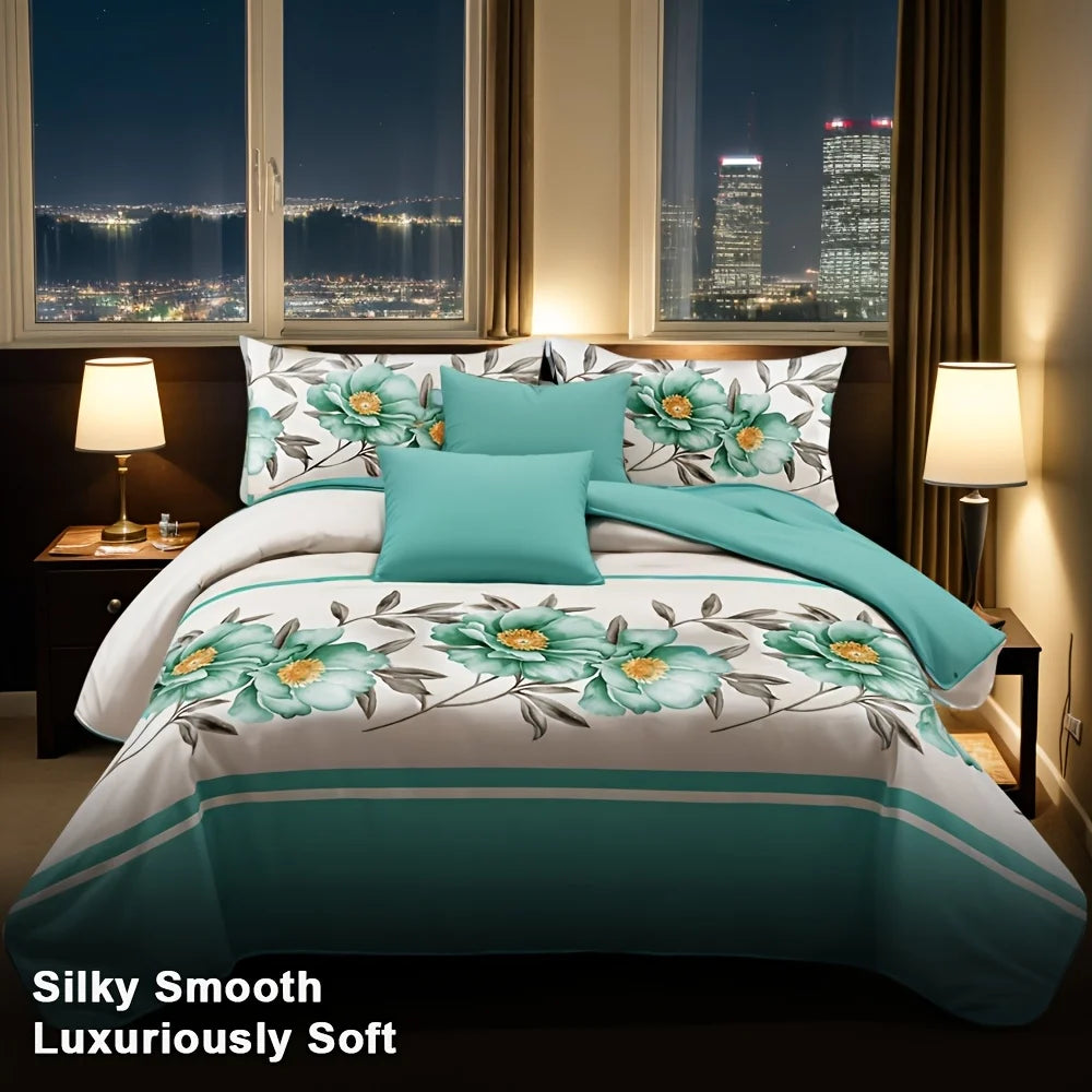 Thick Touch Bed Cover Curtain Set Bamboo Microfiber Bedding
