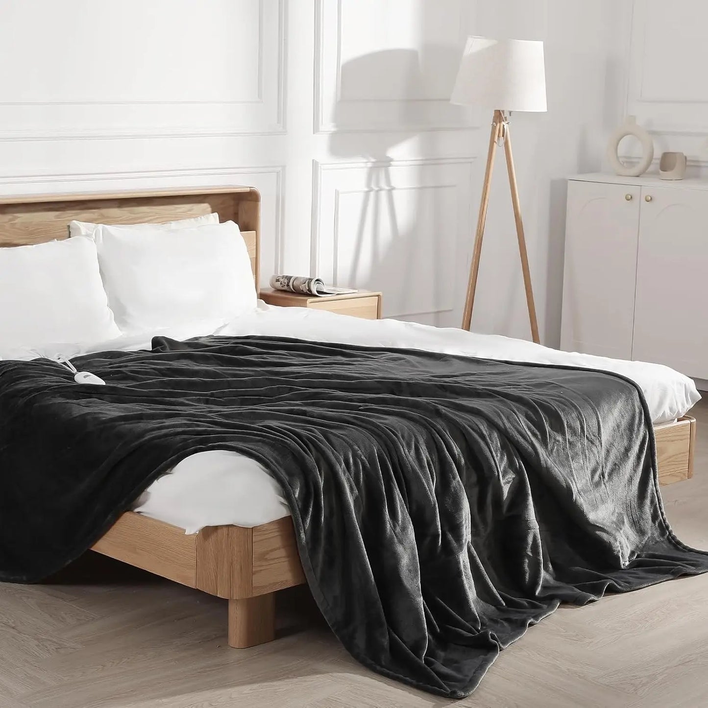 Full Size Electric Heated Blanket 72x84, 5 Heat Levels & Auto Off, Ultra-Warm Flannel for Adults, Machine Washable Gift