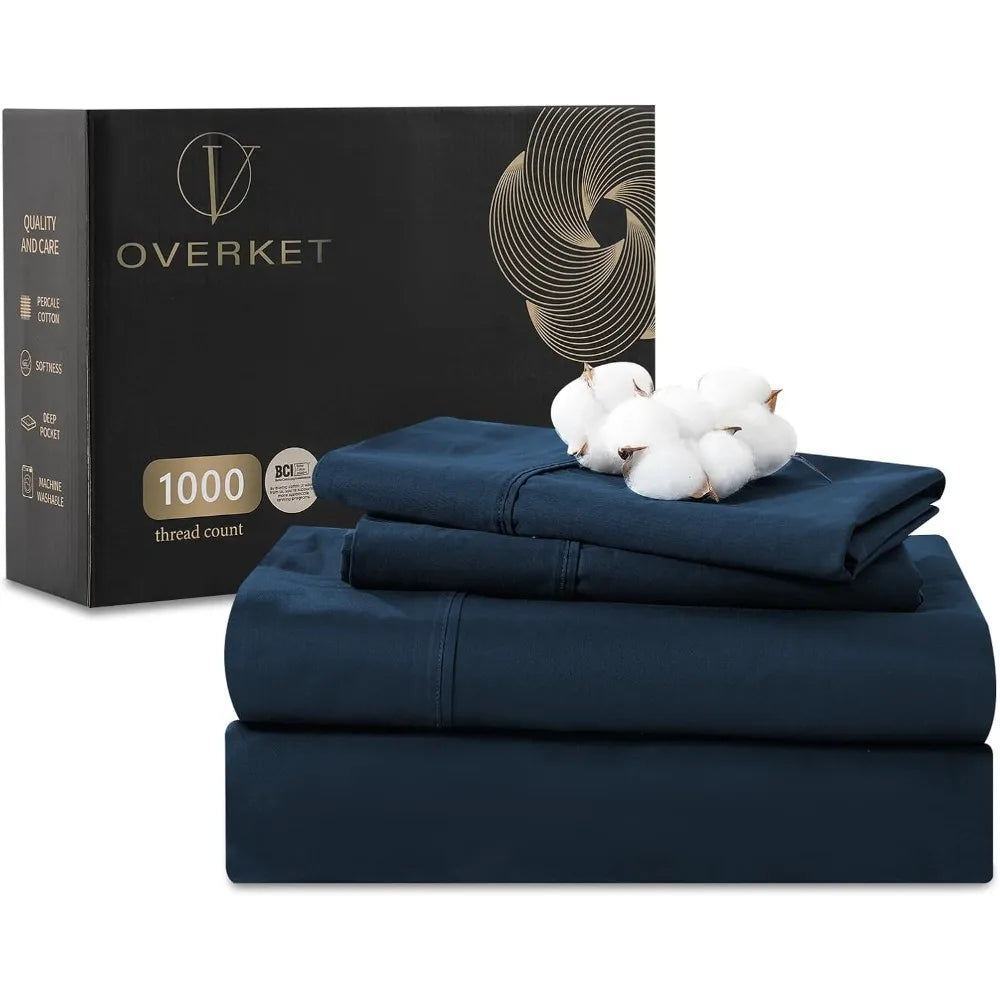 1000 Thread Count Egyptian Cotton Sheet Set Sateen