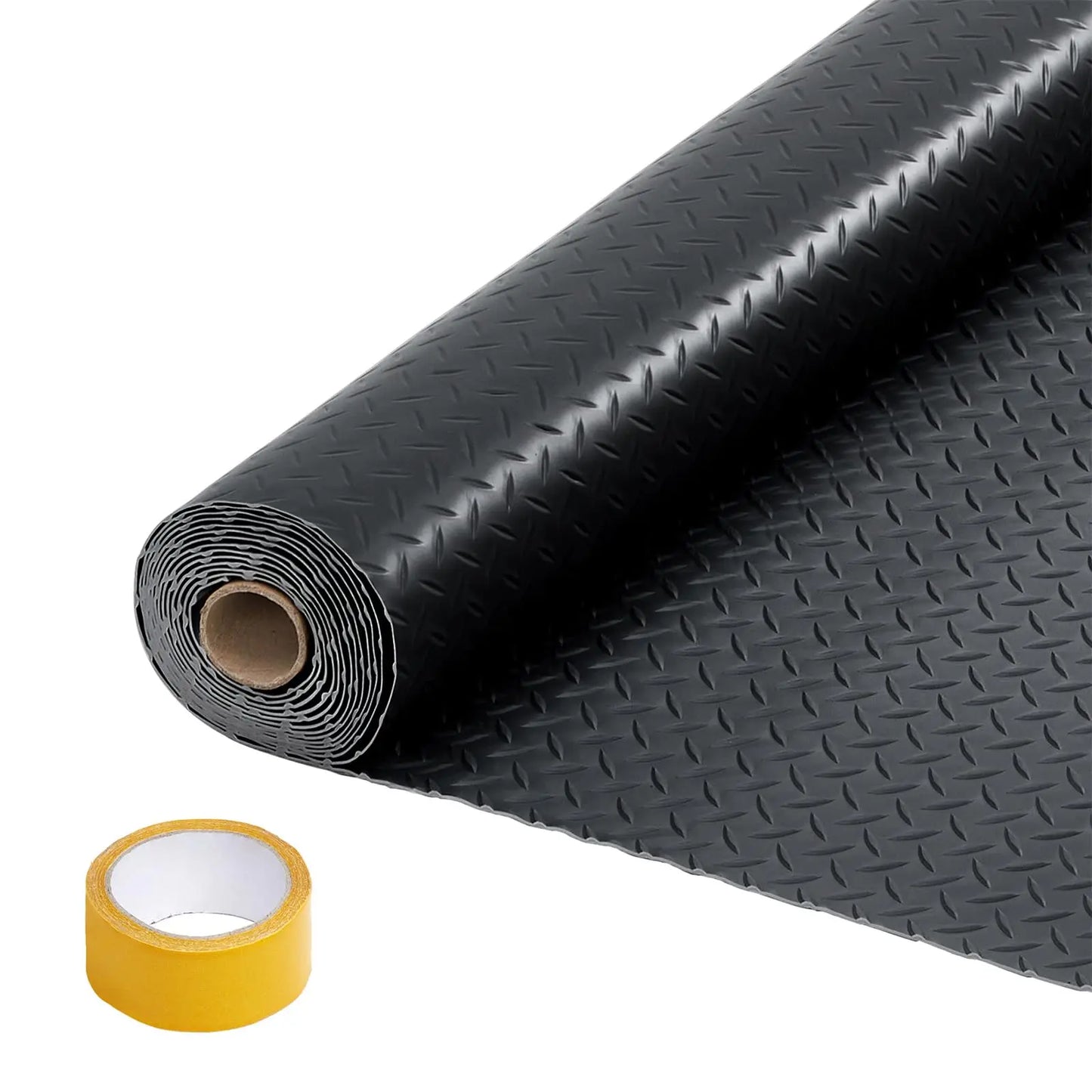 HiMISS Garage Floor Mat Non Slip PVC Roll Diamond Plate