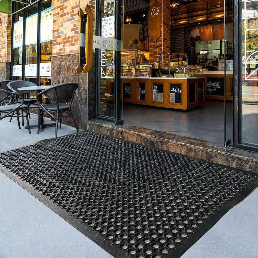 Outdoor Anti Slip Rubber Floor Mat Drainage For Restaurant Garage