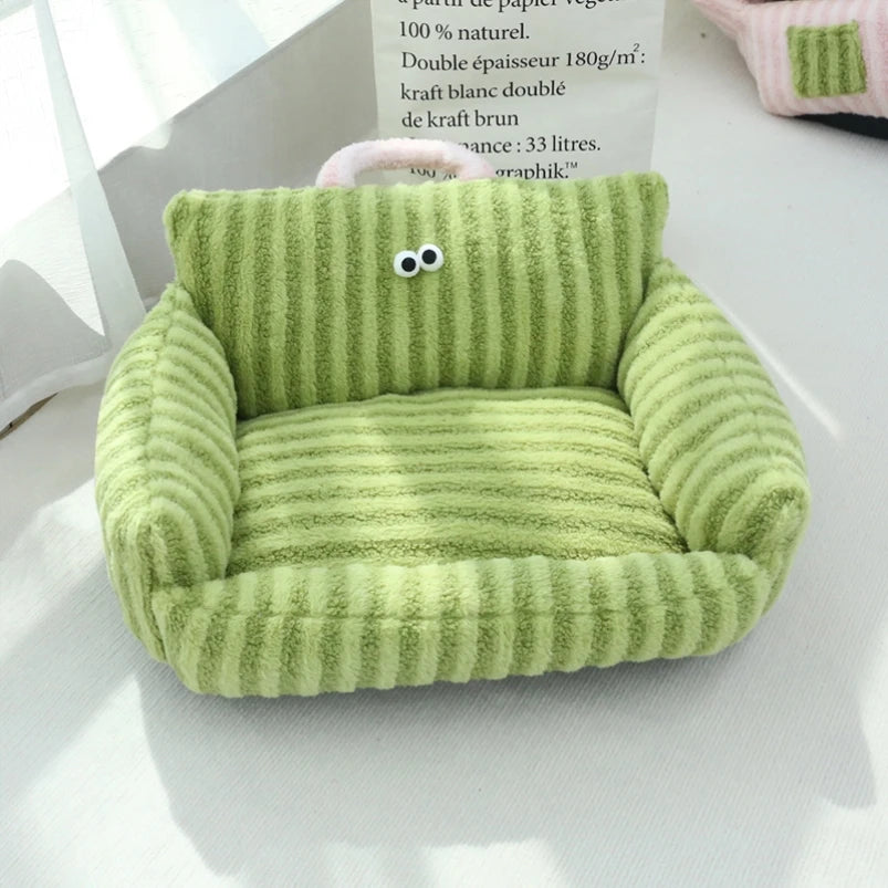 NONECN Puppy Winter Dog Bed Linen Sofa Kennel Nest