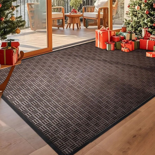 Heavy Duty Welcome Mat Indoor Outdoor Dirt Trapper Waterproof