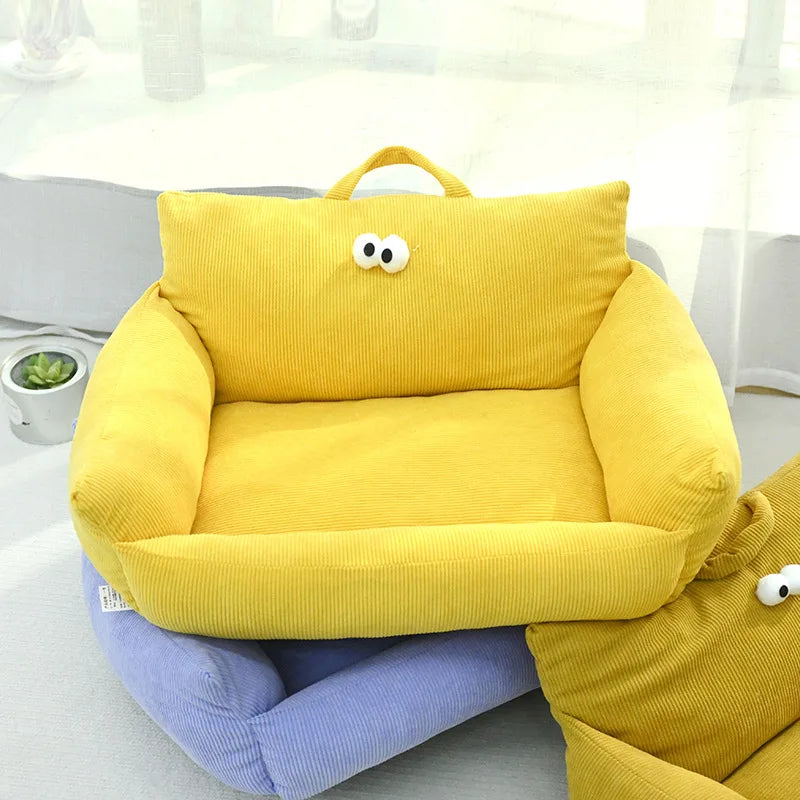NONECN Puppy Winter Dog Bed Linen Sofa Kennel Nest