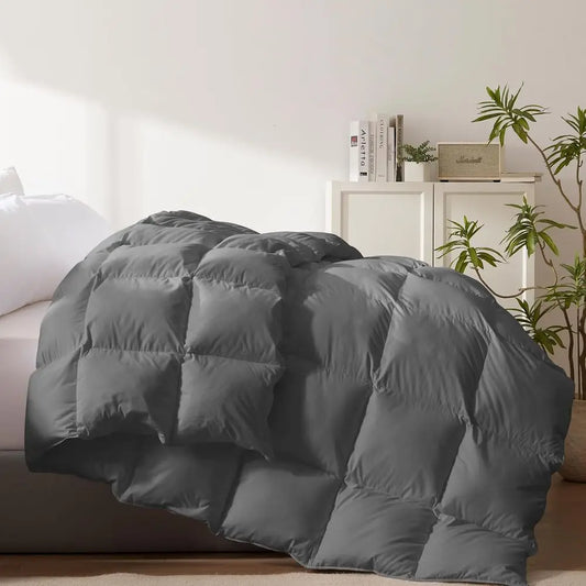 Feather Down Fiber Comforter Duvet Insert 100 Percent Cotton Winter