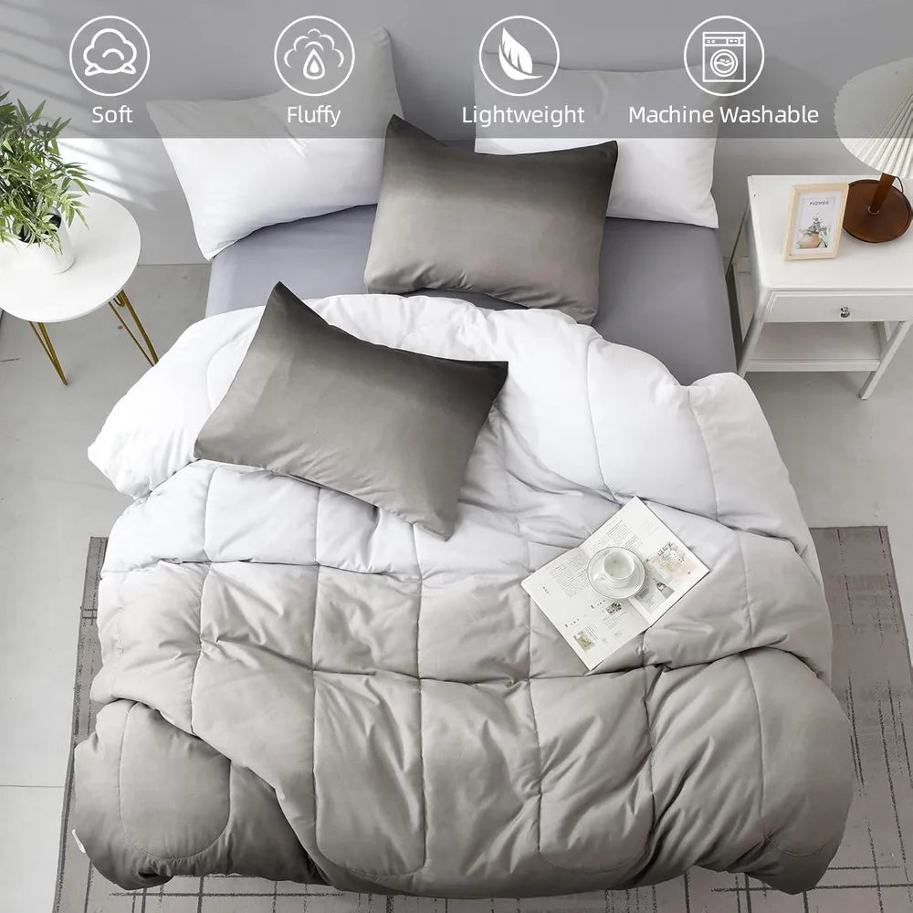 All Season Lightweight Microfiber Comforter Set Bed In A Bag