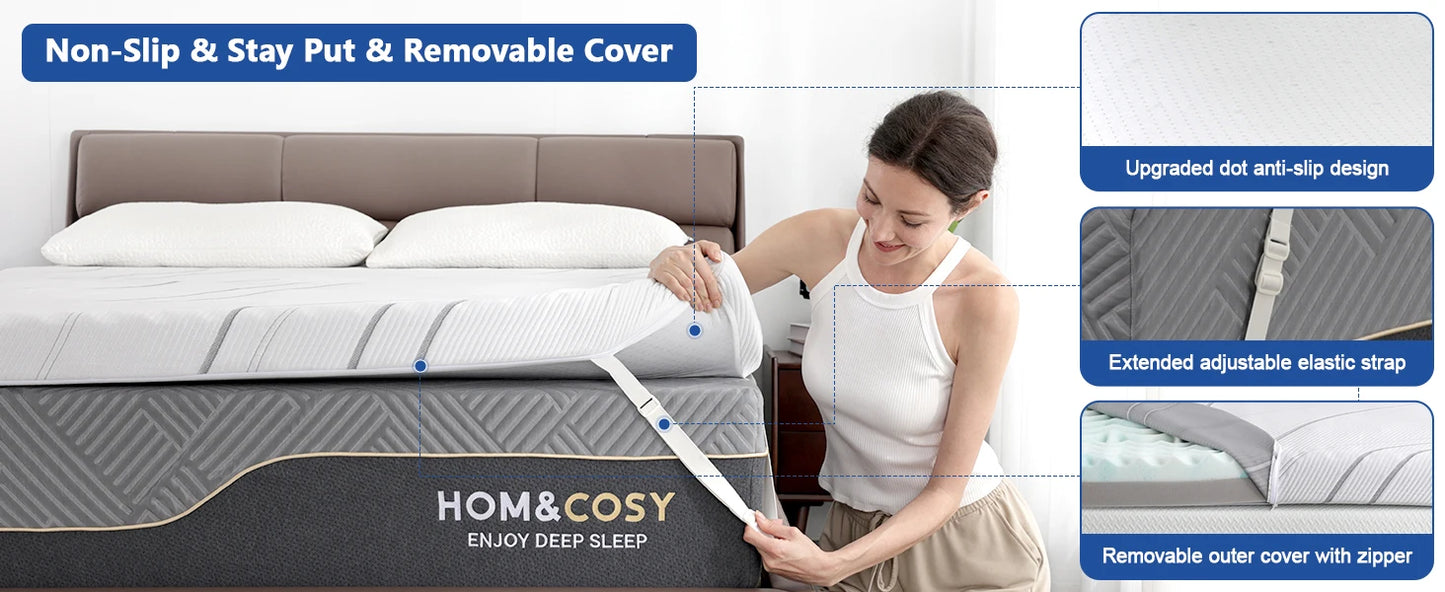 Hcore Reversible Memory Foam Mattress For Back Pain Relief