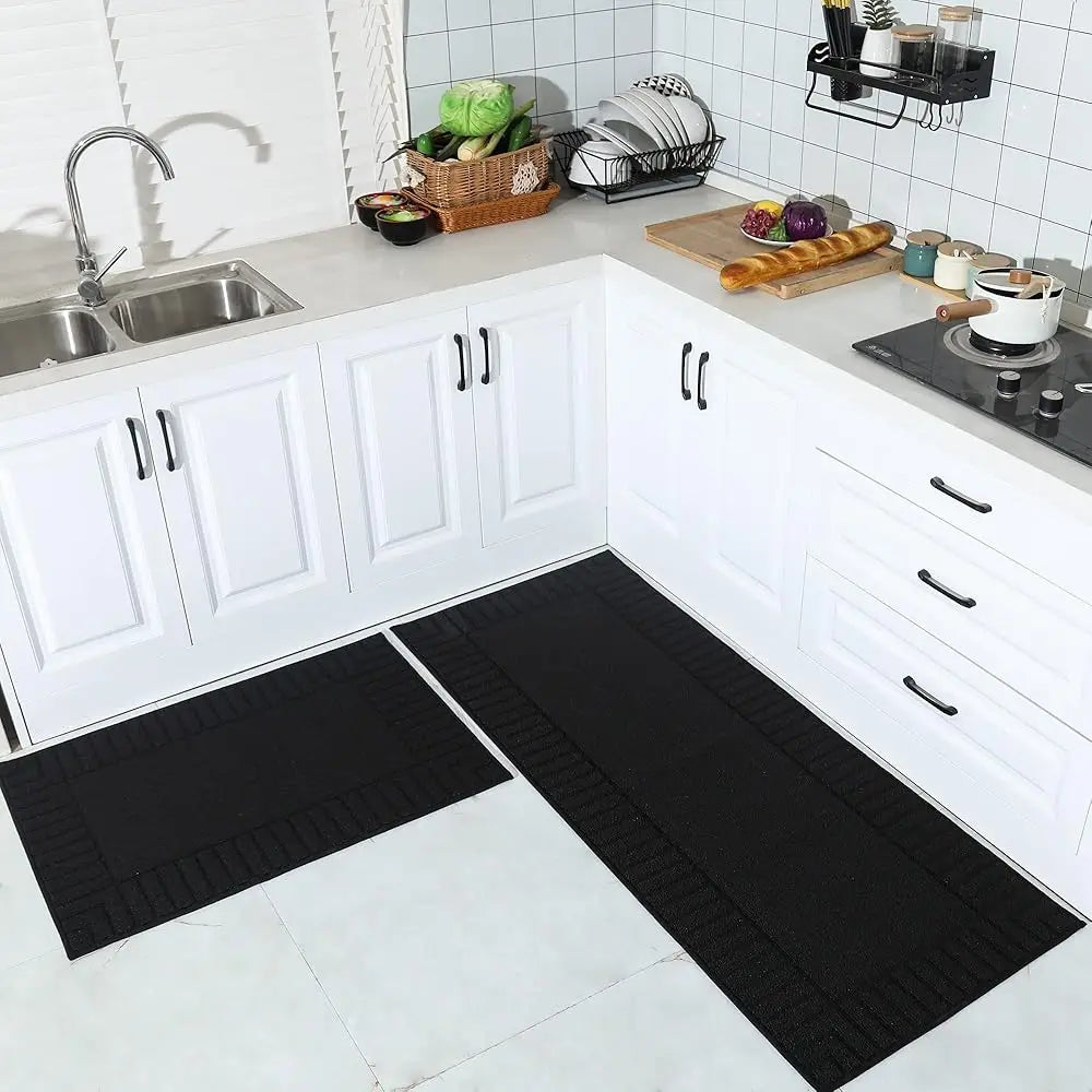 DIXSG Non Slip Kitchen Floor Mats 2 Piece Absorbent Set