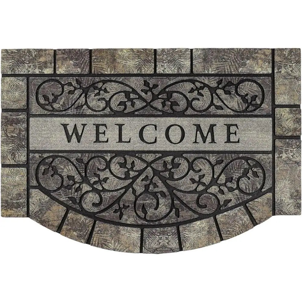 Outdoor Rubber Welcome Mat No Slip Durable Front Door