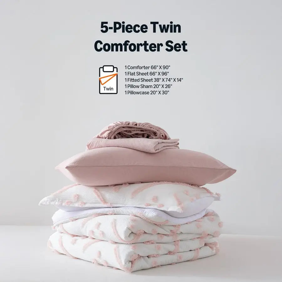 Kids Bedding Set Jacquard Microfiber Comforter Sheets Pillowcases