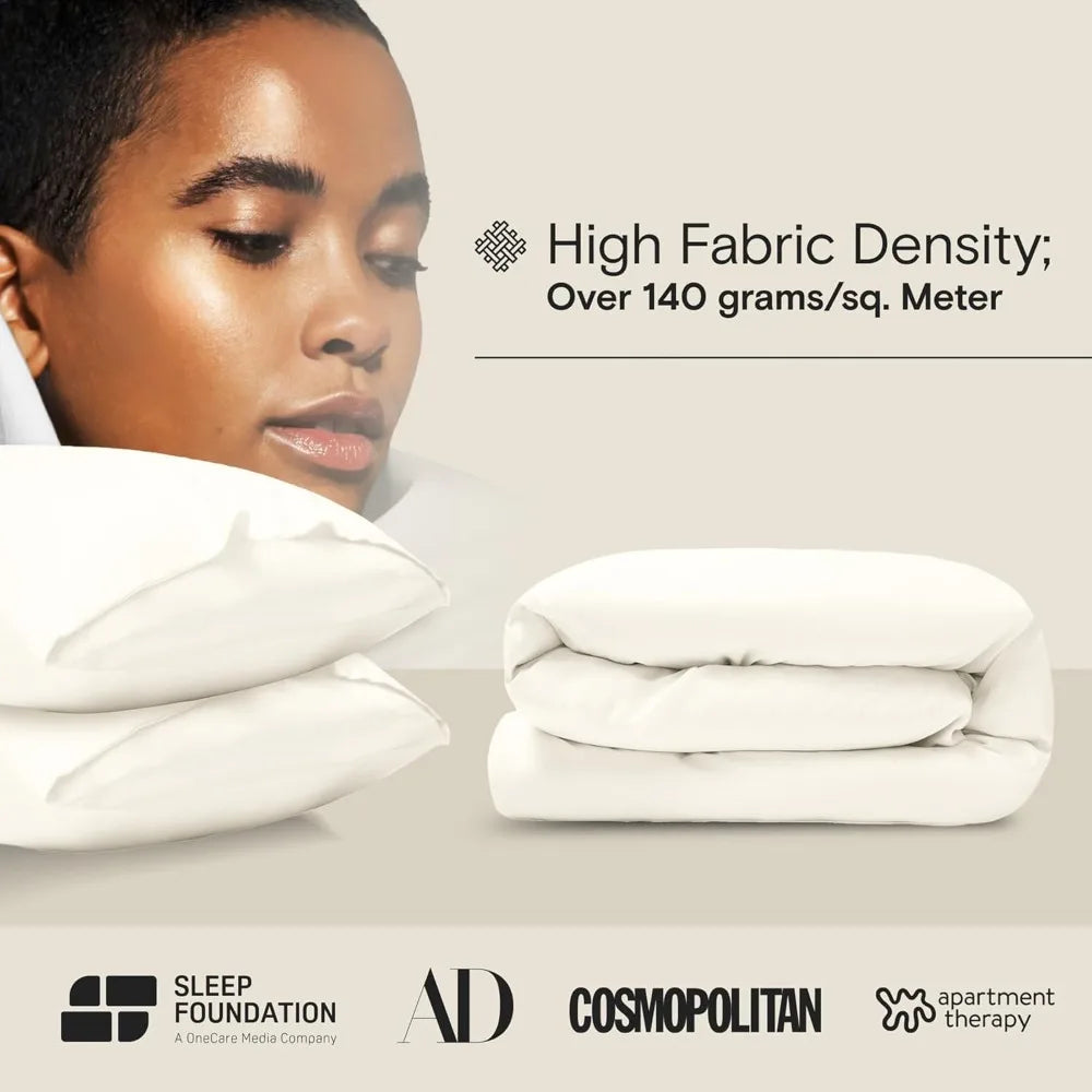 Cotton Duvet Cover Set Solid Modern Bedding 100 TC