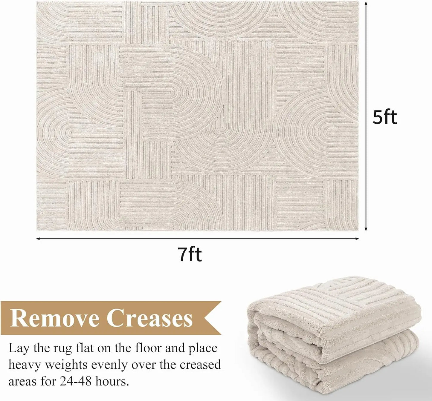 Washable Soft Non Slip Area Rug For Living Room Kitchen