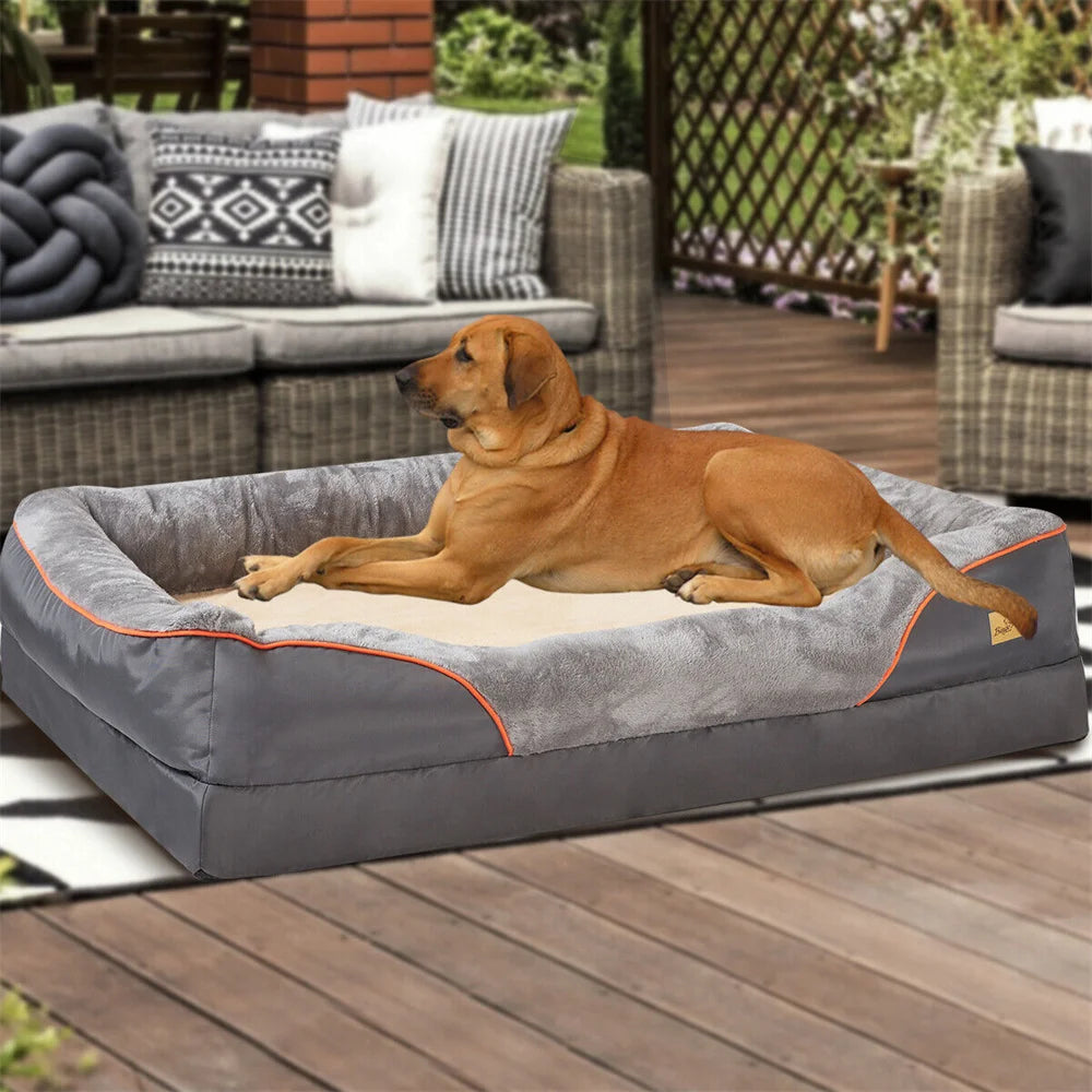 BORWARTCN Orthopedic Memory Foam Dog Bed Sofa With Removable Cover