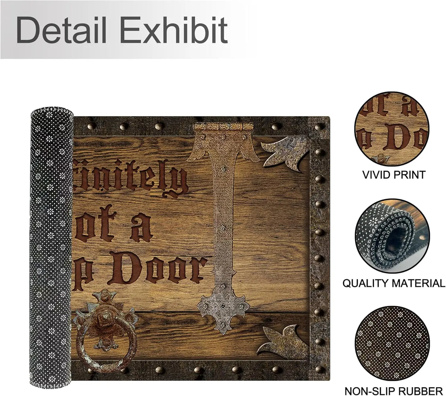 Funny Definitely Not A Trap Door Doormat Outdoor Welcome Mat