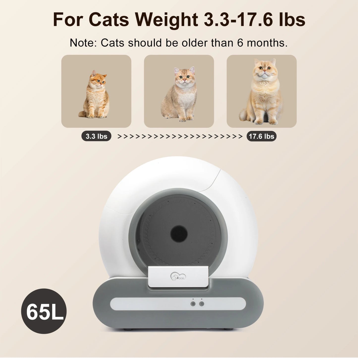 DOEL Self Cleaning Smart Cat Litter Box With App Control