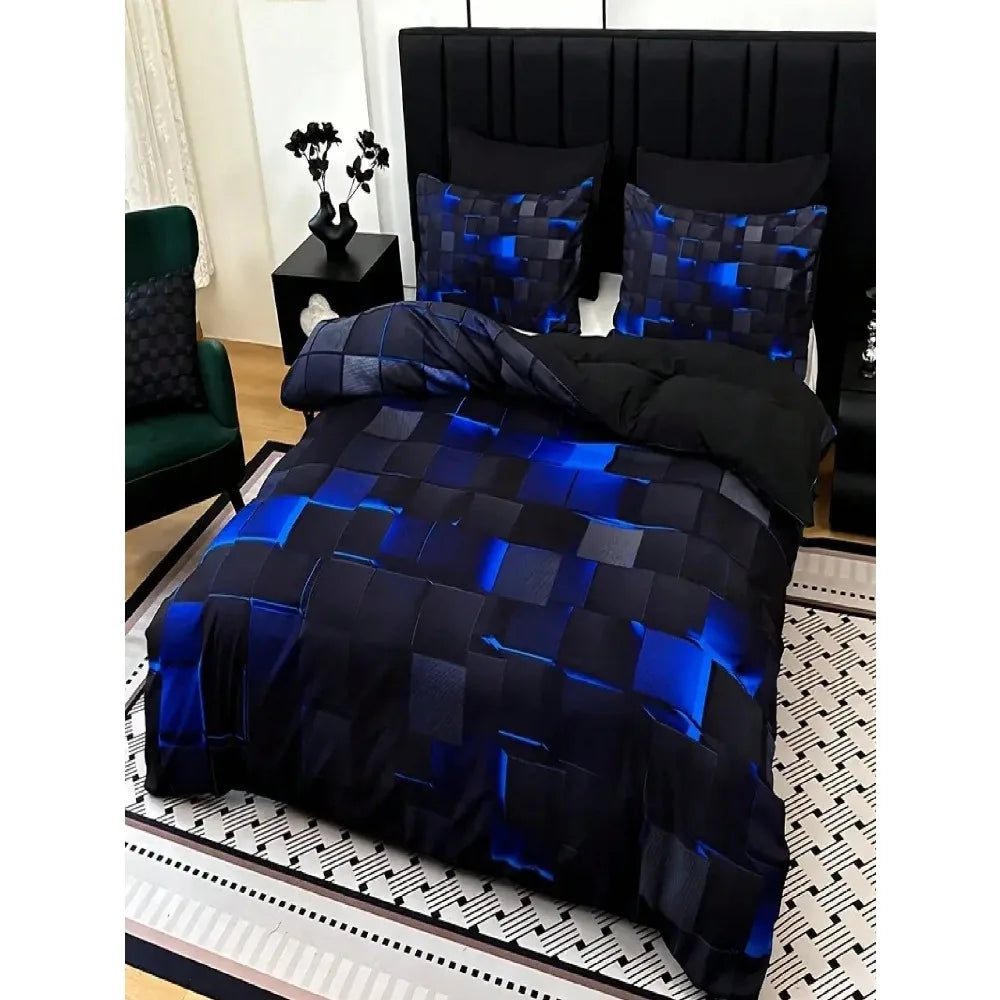 Dark Tech Bedding Set All Seasons Duvet Cover And Pillowcases