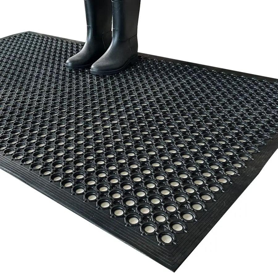 Outdoor Anti Slip Rubber Floor Mat Drainage For Restaurant Garage