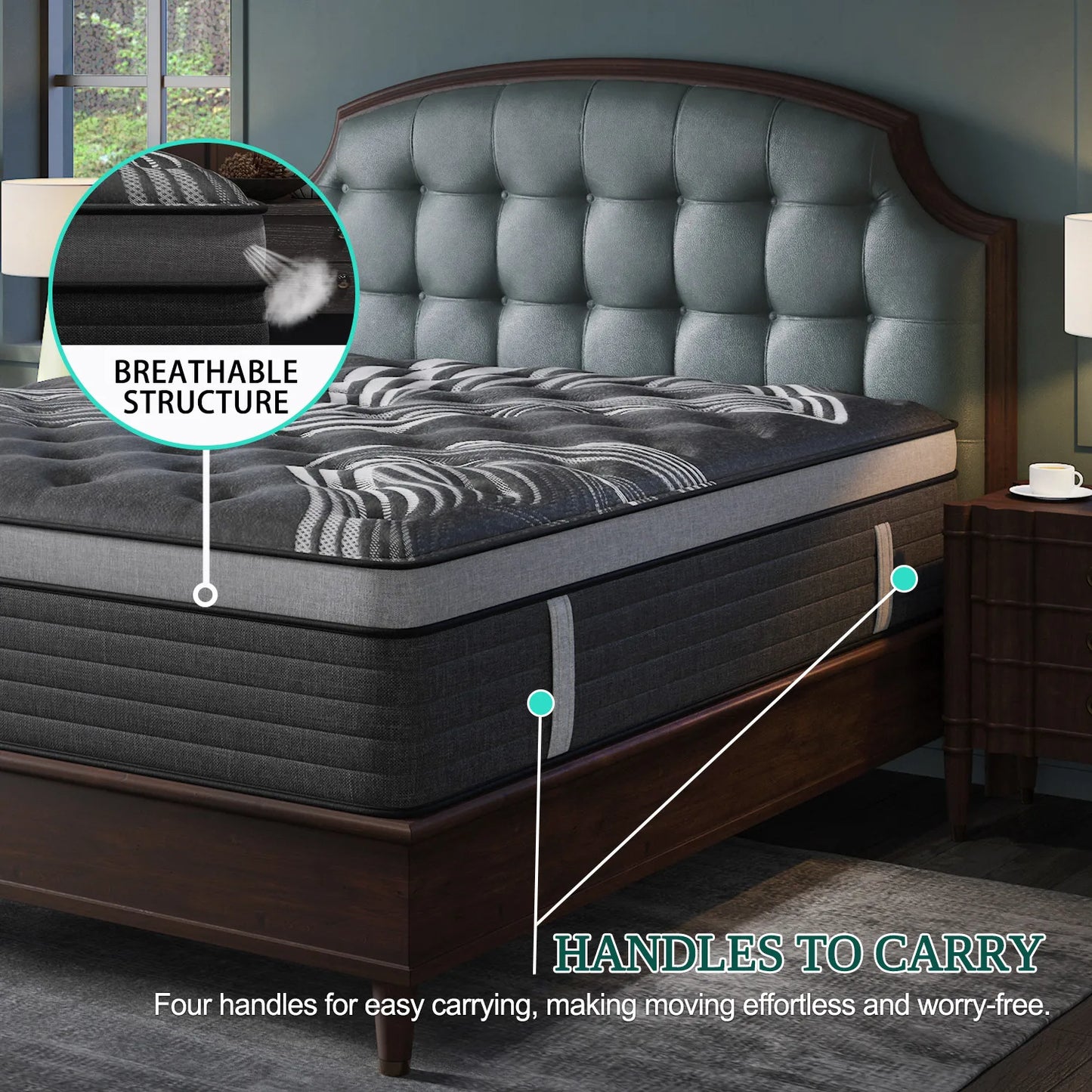 Sweetlove Gel Memory Foam Hybrid Mattress Medium Firm Motion Isolation