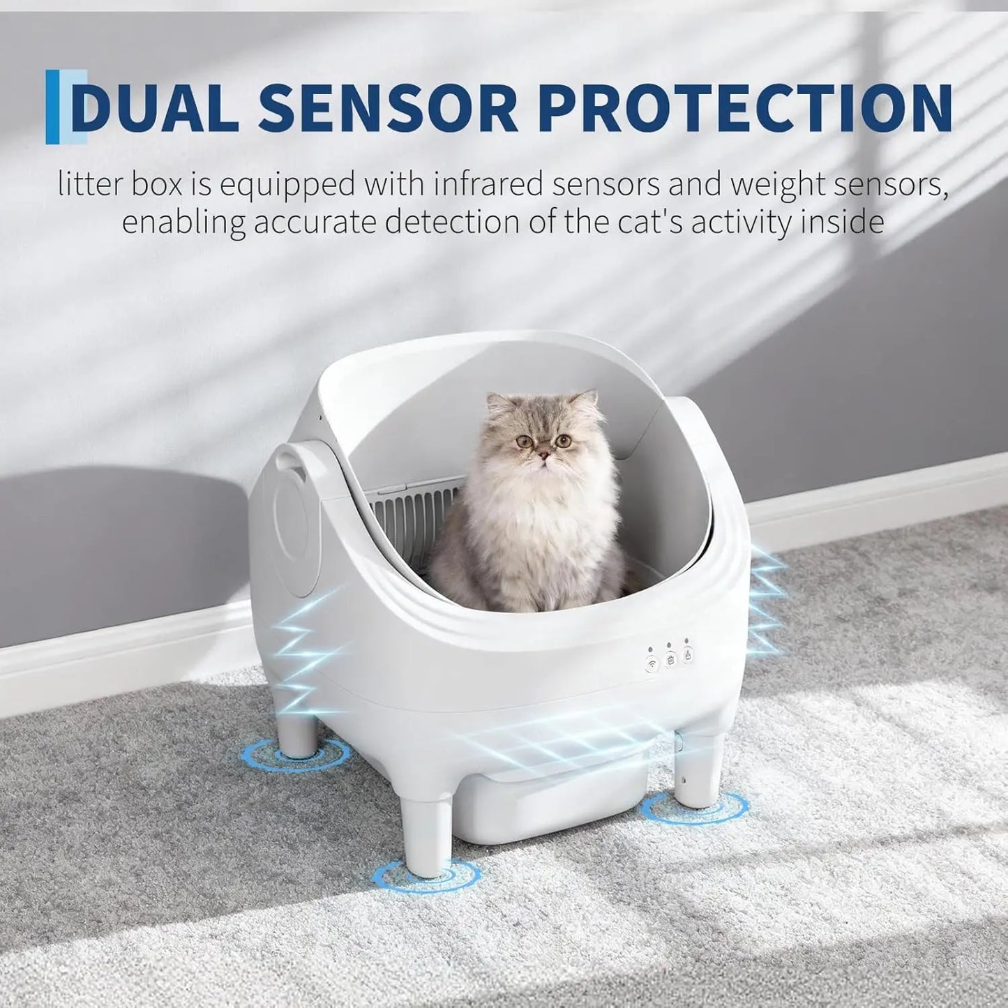 HiMISS App Controlled Automatic Self Cleaning Cat Litter Box