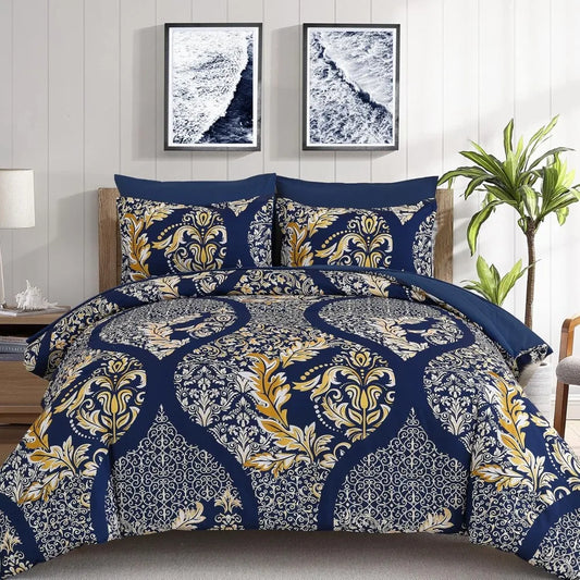 Bohemian Damask Comforter Set 7 Pieces Bamboo Fiber Microfiber