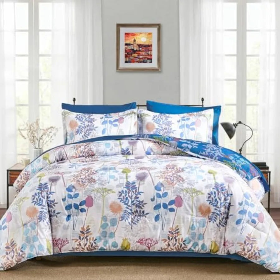 Botanical Bed in a Bag 7-Piece Comforter Set With Sheets