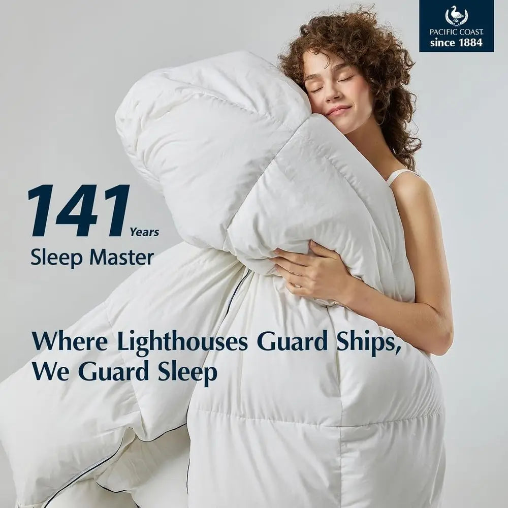 Feather Down Fiber Comforter Insert All Season Hotel Luxury Bedding