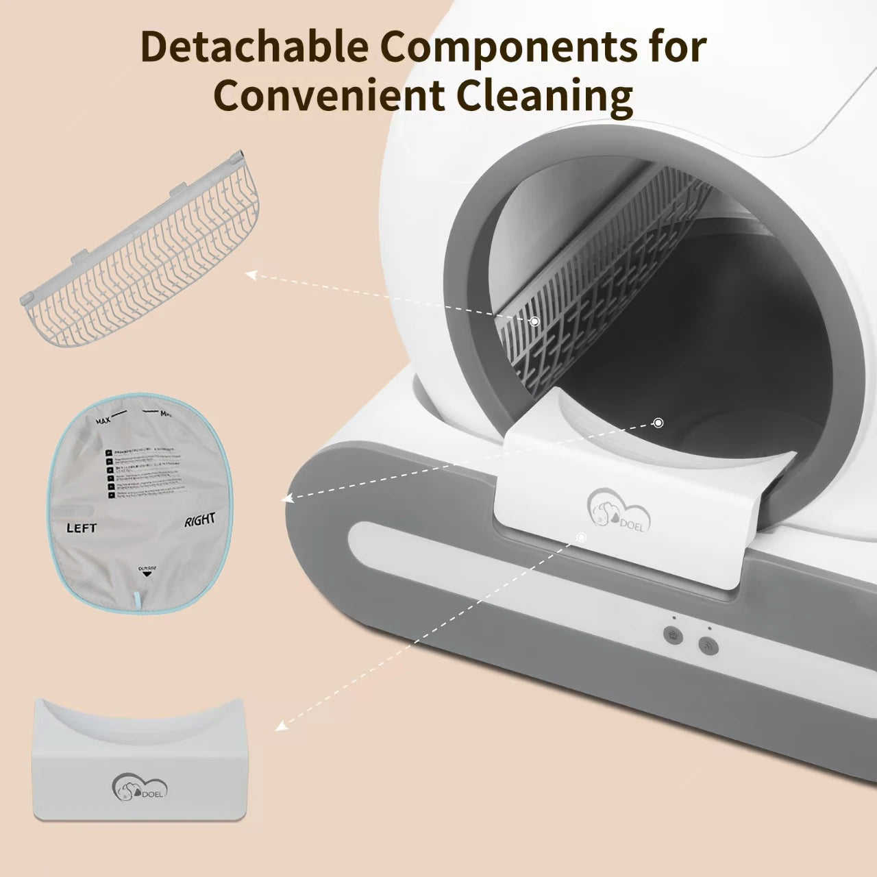 DOEL Self Cleaning Smart Cat Litter Box With App Control