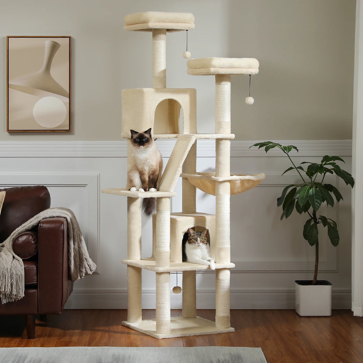 PAWZ Road Cat Tree For Indoor Cats Plush Scratching Condo