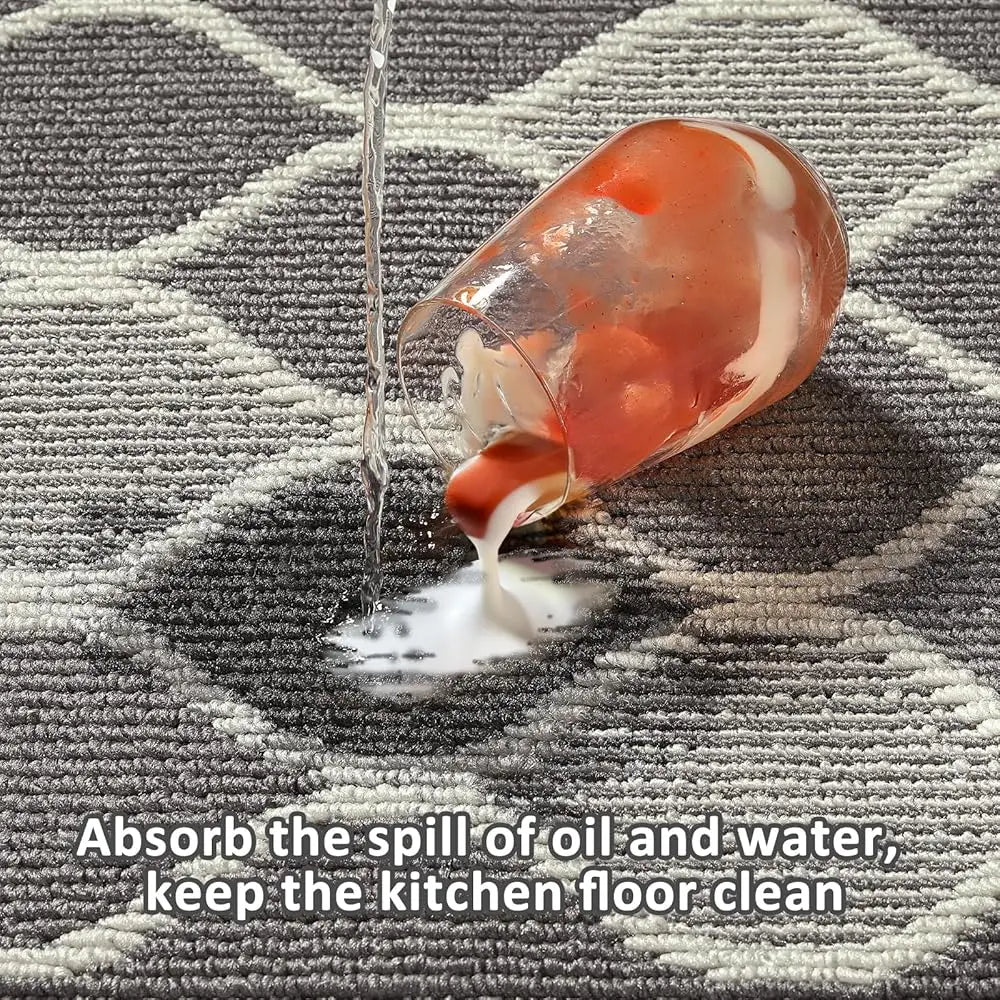 DIXSG Non Skid Kitchen Runner Rug Absorbent Cotton Floor Mat