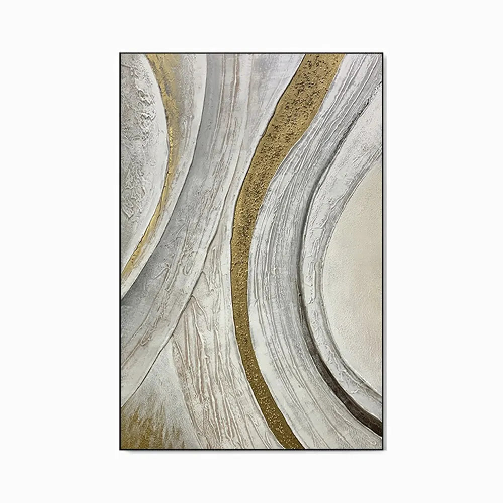 Luxury Handmade Abstract Oil Painting Wall Art  Modern Minimalist Thick Texture Canvas Mural for Living Room Decor Frameless Des