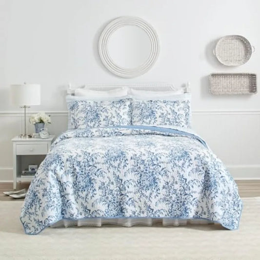 Bedford Quilt Set Reversible Cotton Bedding With Shams