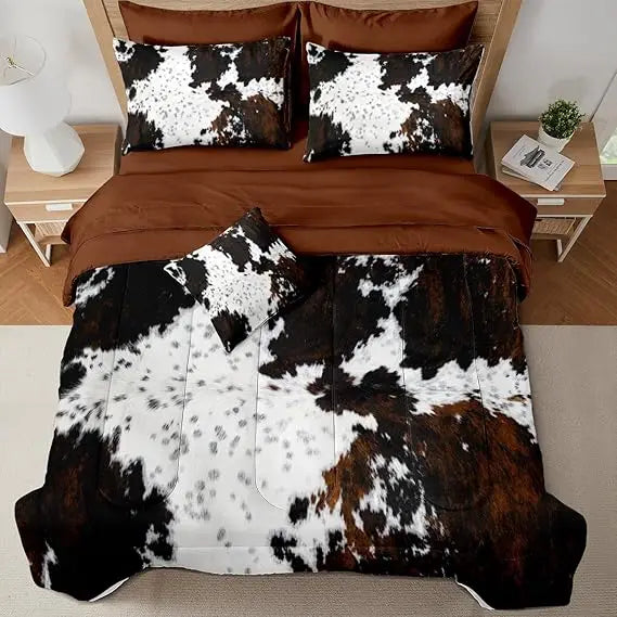 Cowhide Comforter Set 8 Piece Bed In A Bag Farmhouse